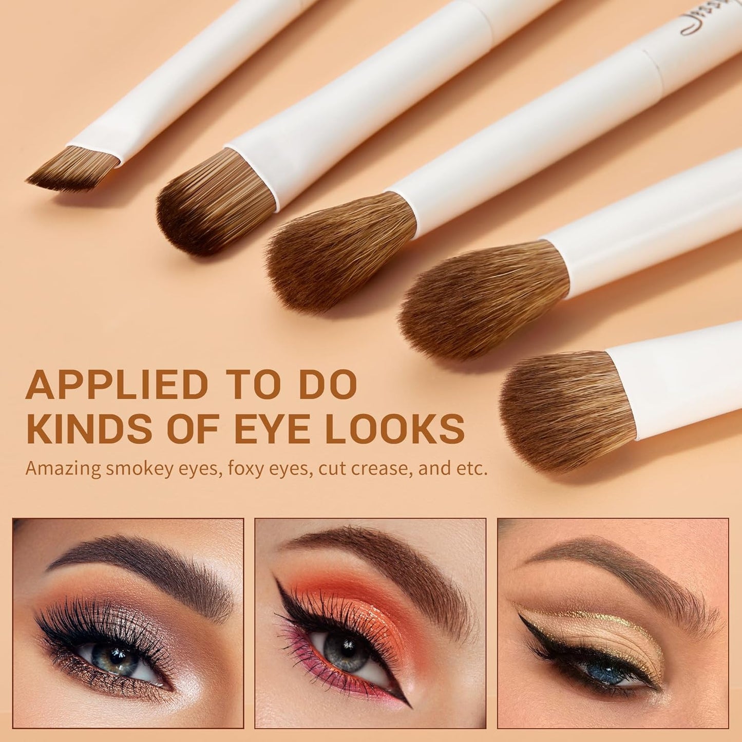 Jessup 14-Piece Premium Synthetic Makeup Brush Set - Perfect for Flawless Foundation, Contouring, and Eye Makeup - Light Grey T329