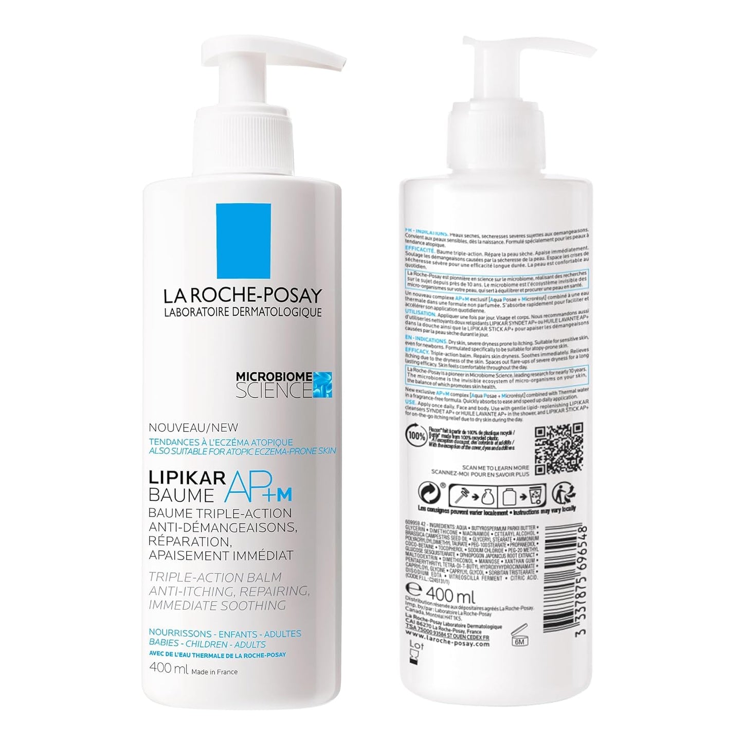 La Roche Posay Face Cream & Body Lotion BUNDLE, Toleriane Dermallergo Creme & Lipikar Baume AP+M, Your Sensitive Skin Hydration Duo, Suitable for Sensitive, Dry to Very Dry Skin, Fragrance-Free