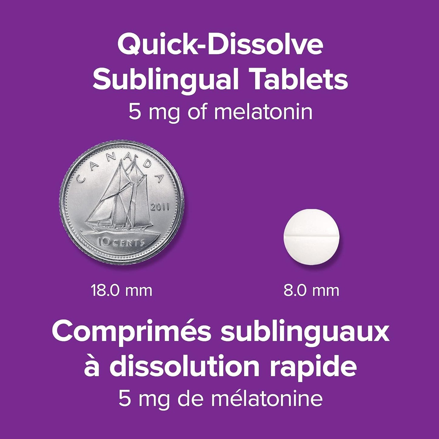 Webber Naturals Melatonin 5 Mg Extra Strength, 144 Quick Dissolve Tablets, for Sleep Support, Vegetarian