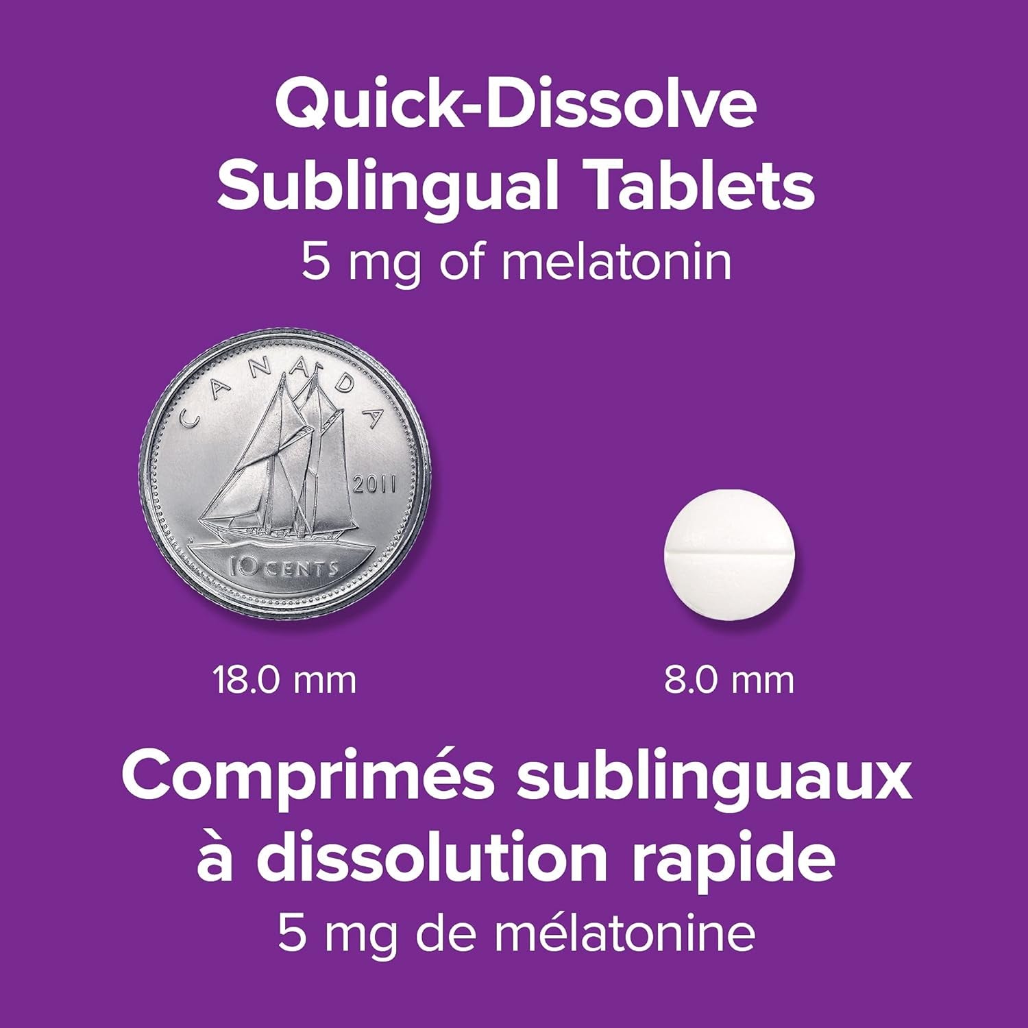 Webber Naturals Melatonin 5 Mg Extra Strength, 144 Quick Dissolve Tablets, for Sleep Support, Vegetarian