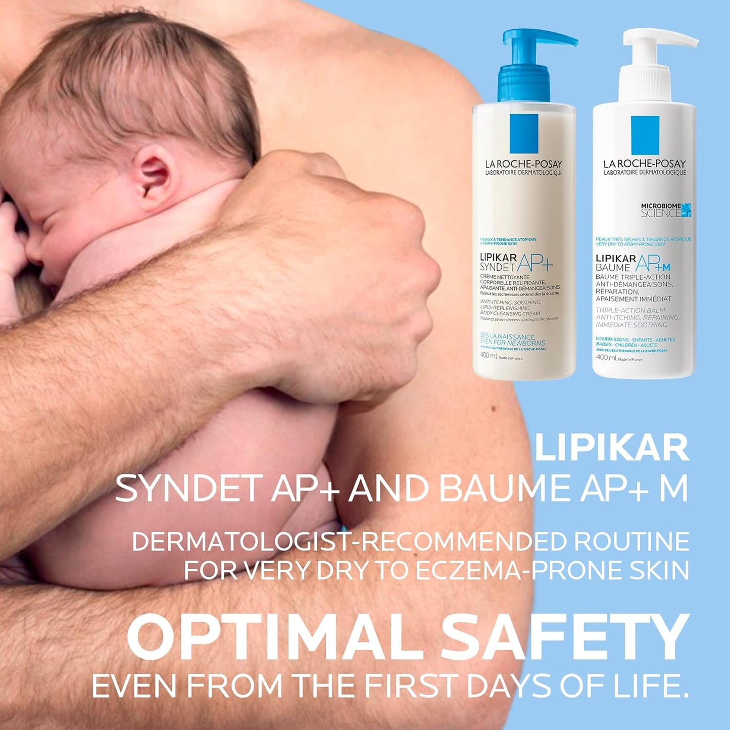La Roche Posay Face Cream & Body Lotion BUNDLE, Toleriane Dermallergo Creme & Lipikar Baume AP+M, Your Sensitive Skin Hydration Duo, Suitable for Sensitive, Dry to Very Dry Skin, Fragrance-Free